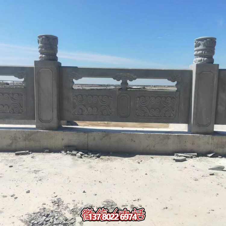精美大理石石雕户外河道围栏博鱼平台