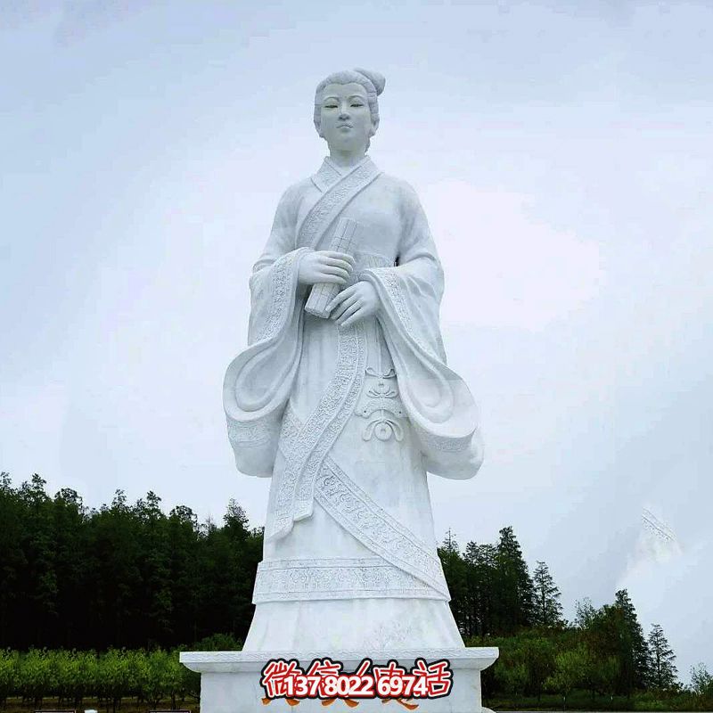 古代美女汉白玉雕像——珍贵的历史文化遗产