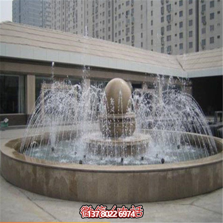精美中式风水球园林博鱼平台，提升小区公园喷泉摆放风水气质