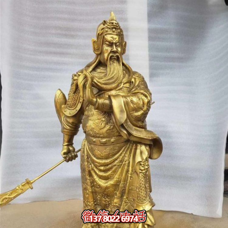 黄铜铸造立式武财神博鱼平台