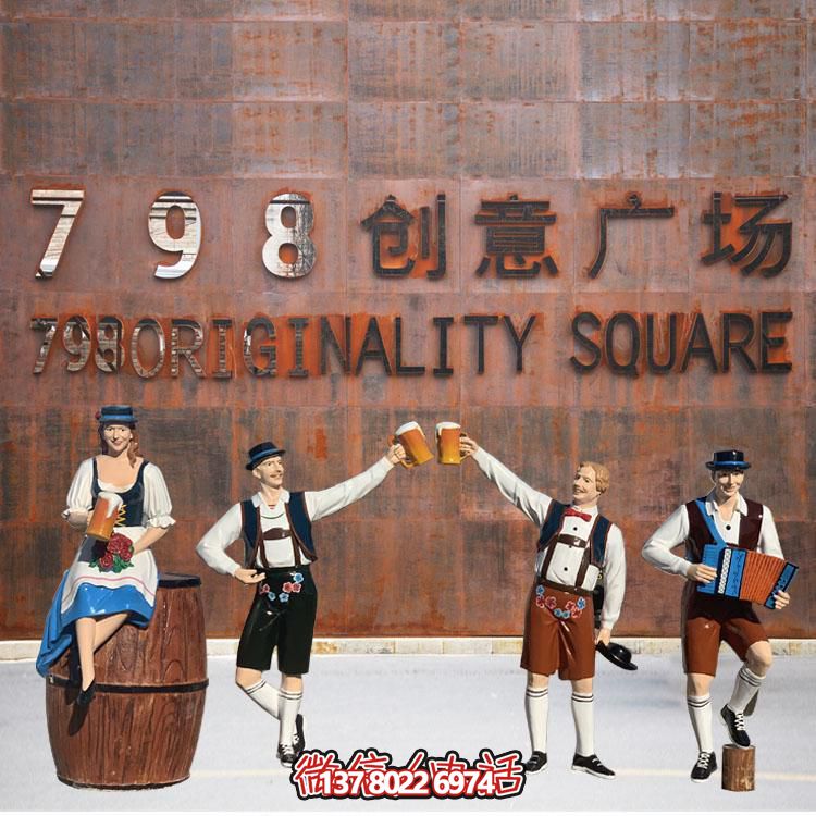 玻璃钢博鱼平台——点缀广场景观，塑造优雅人物卡通