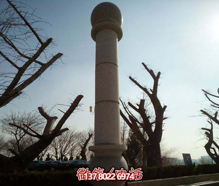 绚丽多彩的大理石博鱼平台石柱，打造优雅秀美的广场景观
