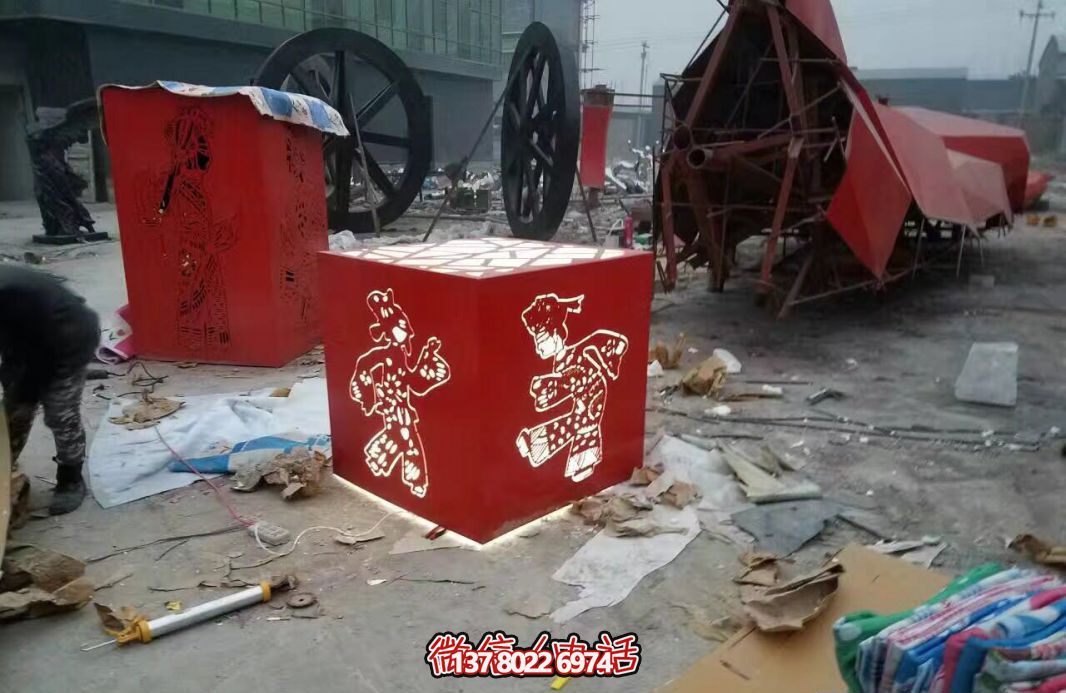 公园不锈钢博鱼平台皮影戏