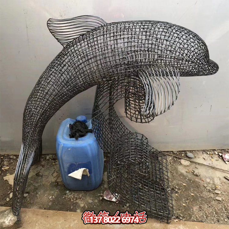 不锈钢户外网格海豚博鱼平台