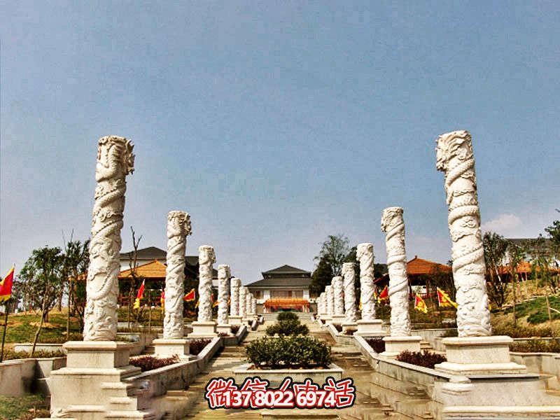 传统工艺石雕龙柱，传承古老文化