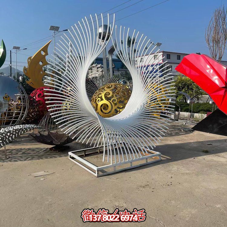 不锈钢艺术造型景观大型博鱼平台