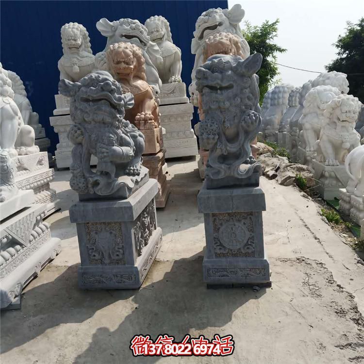 精美狮子大理石石雕，为庭院、博鱼(中国)、门口添彩