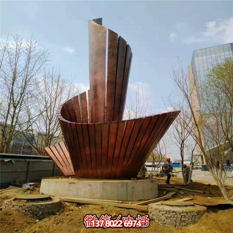 黄铜博鱼平台景观——美化广场园林