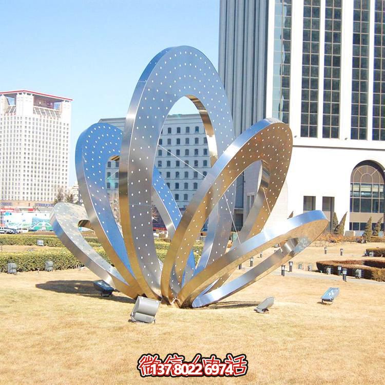大型不锈钢创意镂空个性圆环博鱼平台