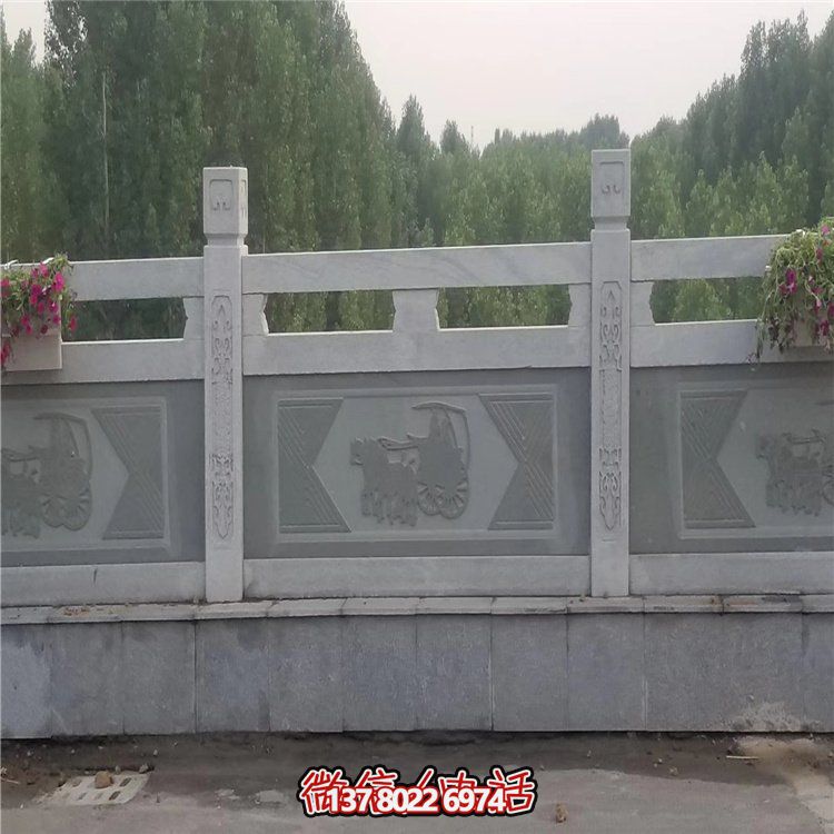精美大理石浮雕栏杆摆件，为公园装饰添彩