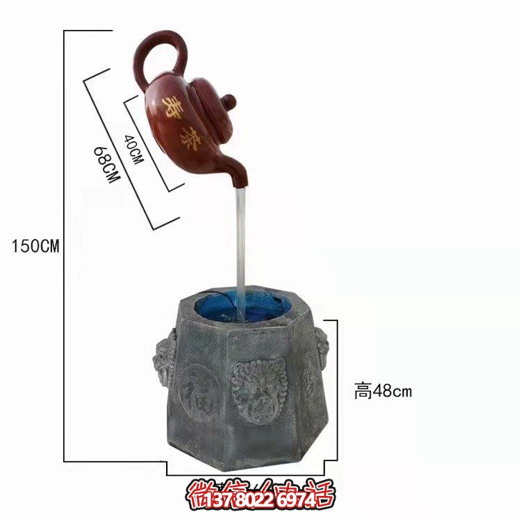 玻璃钢大型悬空摆件，打造户外流水天博鱼平台