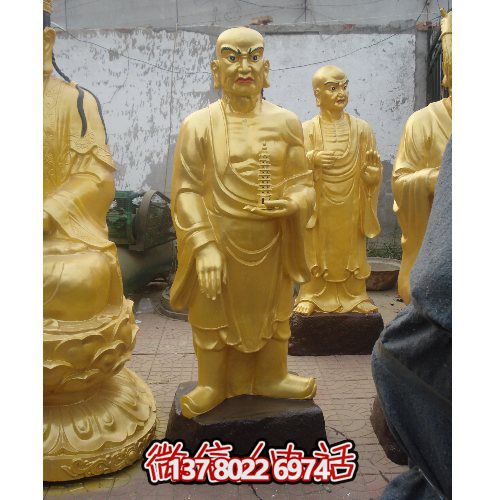 大型十八罗汉立式铜博鱼平台