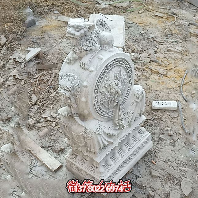 非凡的石雕狮子博鱼平台，点缀精致的庭院别墅