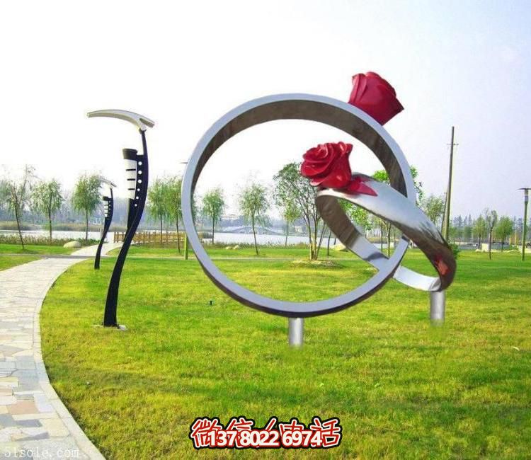 不锈钢玫瑰戒指景观博鱼平台