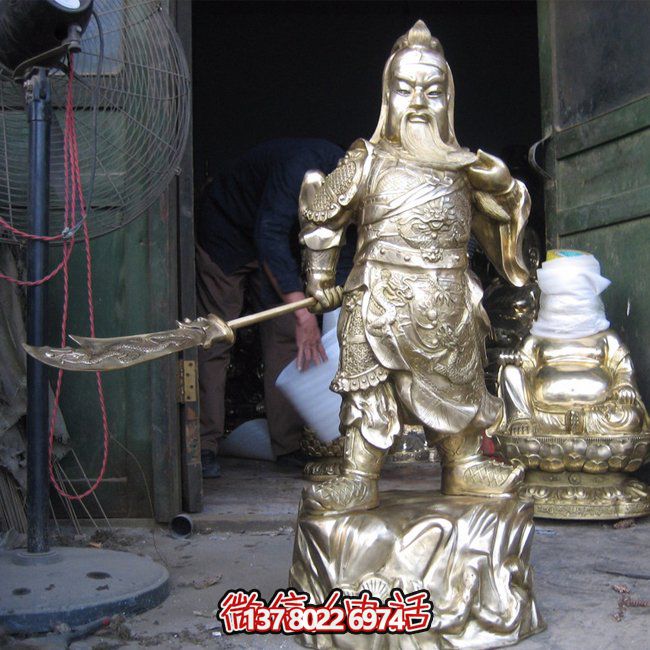 玻璃钢博鱼平台关公供奉家居装饰品