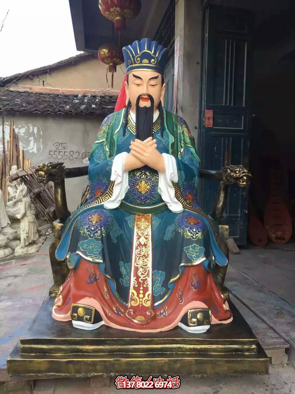 精美铜雕彩绘城隍神佛博鱼平台
