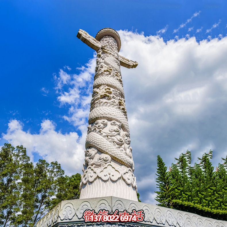 引领景观潮流的华表龙纹石柱博鱼平台