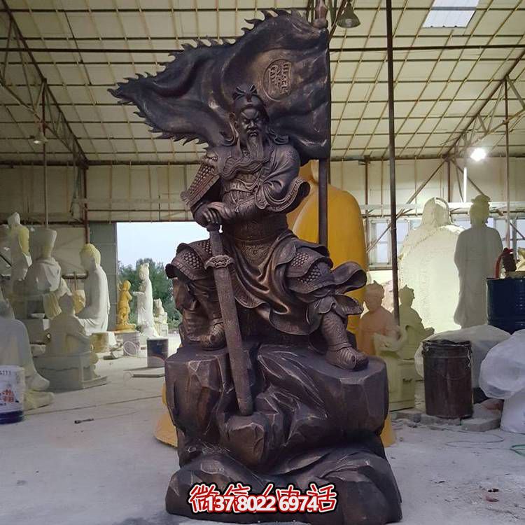 大型仿铜武财神关羽玻璃钢博鱼平台