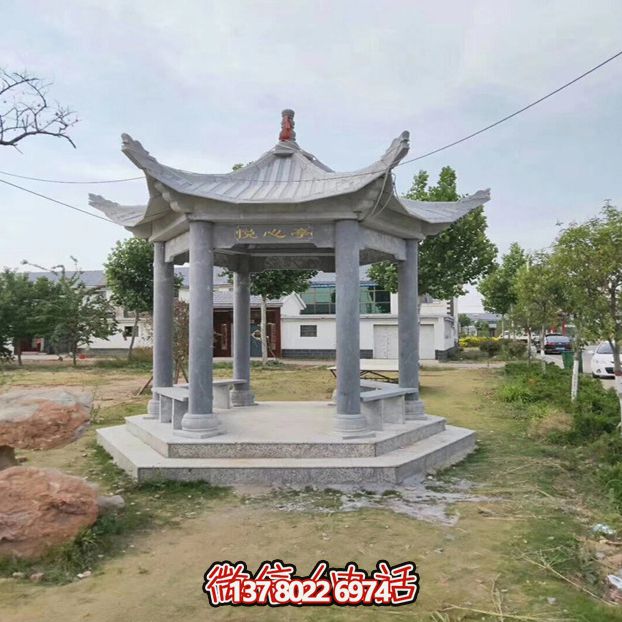 舒适凉亭休息座椅，最适合乡村户外休闲
