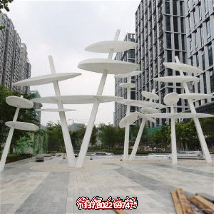 不锈钢大型树叶博鱼平台，为你的户外景观创造独特的创意