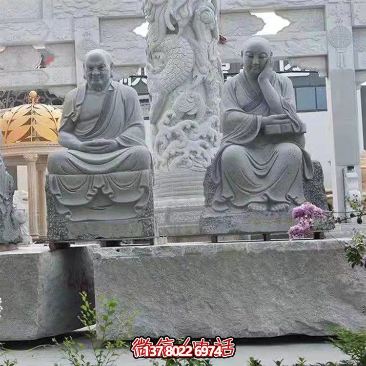 大型户外石雕佛像博鱼平台，装点美丽的寺院园林