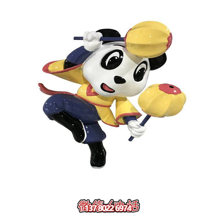 玻璃钢熊猫卡通游乐园博鱼平台