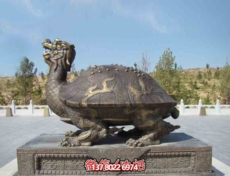 玻璃钢龙龟博鱼平台，点缀公园里的创意行走