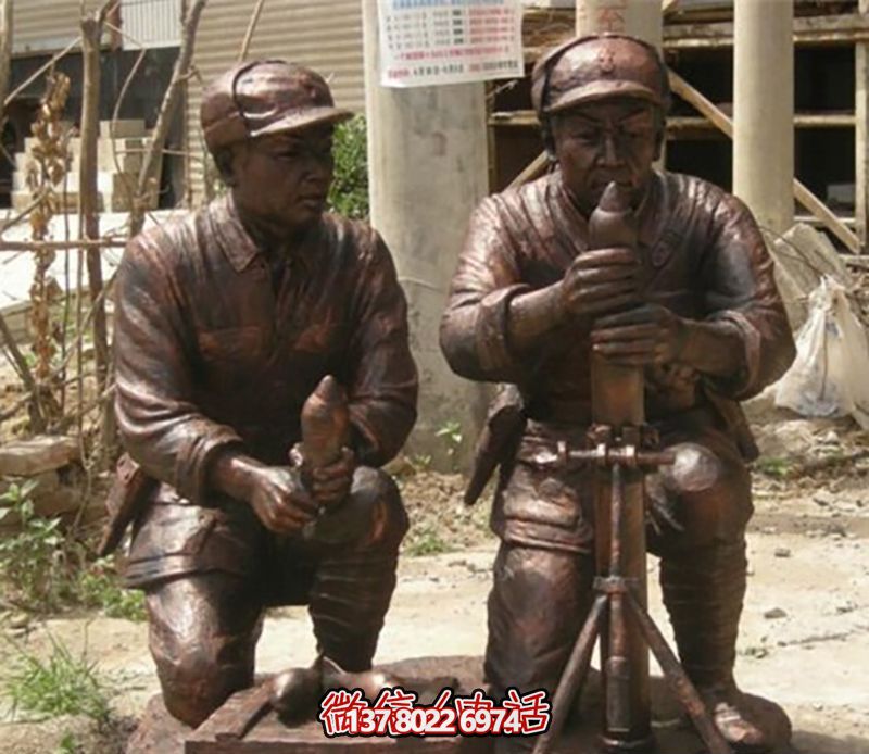 八路军纪念铜雕全方位发射炮弹博鱼平台