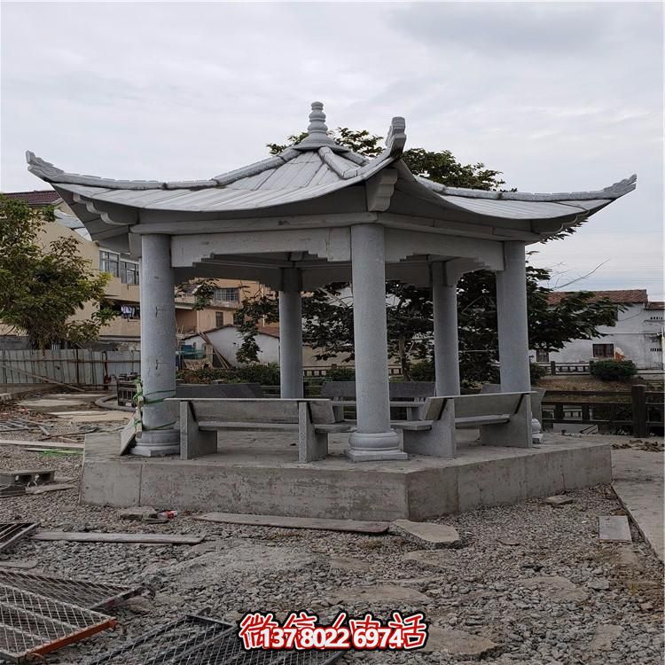 大理石石雕户外公园凉亭博鱼平台