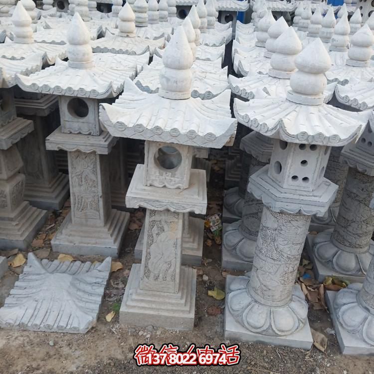 精美手工雕刻青石中式石灯摆件，打造完美园林装饰