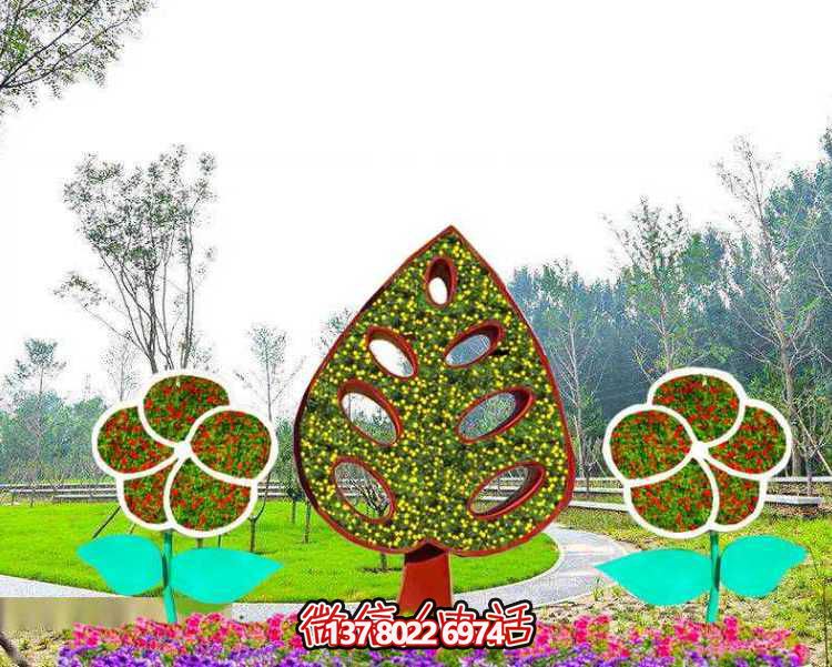 城市绿色景观博鱼平台——仿真五色草造型