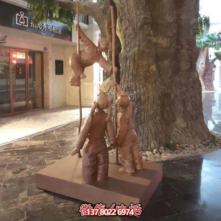 民俗小品玻璃钢仿铜博鱼平台