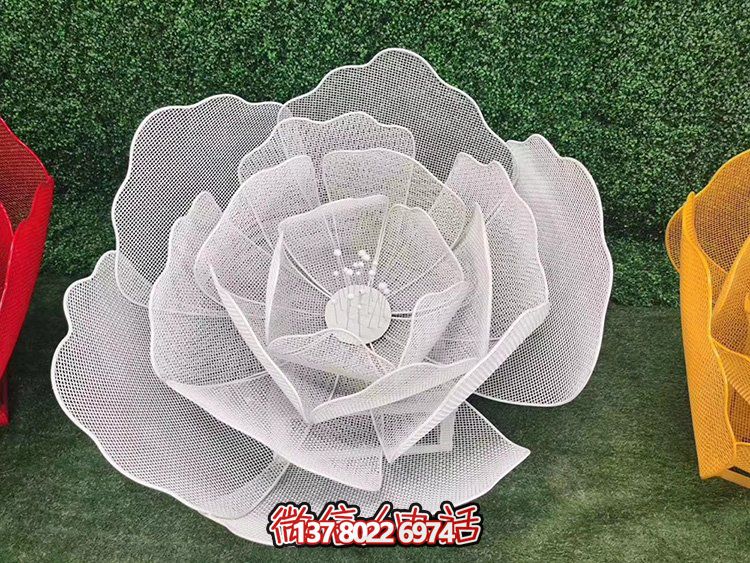 铁艺户外园林大型盛开花朵装饰