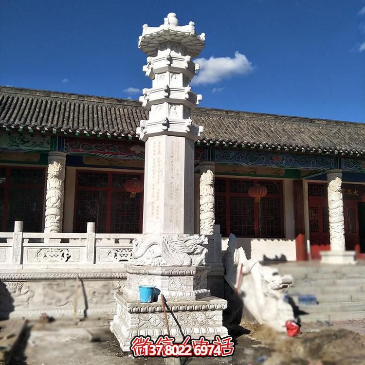 艺术精美的大型寺庙经幢博鱼平台