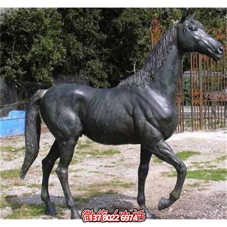 玻璃钢仿铜马博鱼平台，为园林广场增添独特魅力