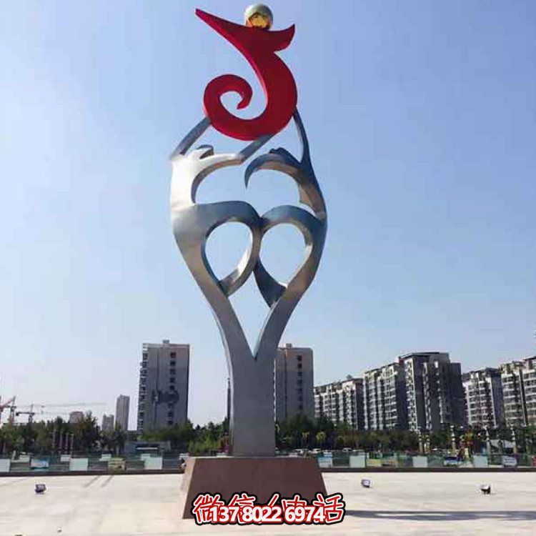 创意大型不锈钢景观摆件，点缀户外广场园林