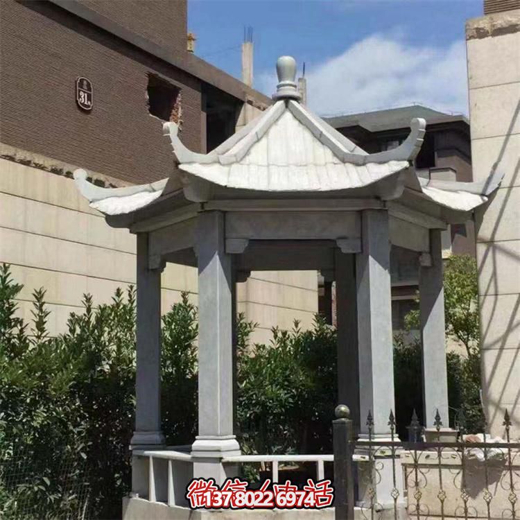 精美大理石凉亭，营造完美宅院景象