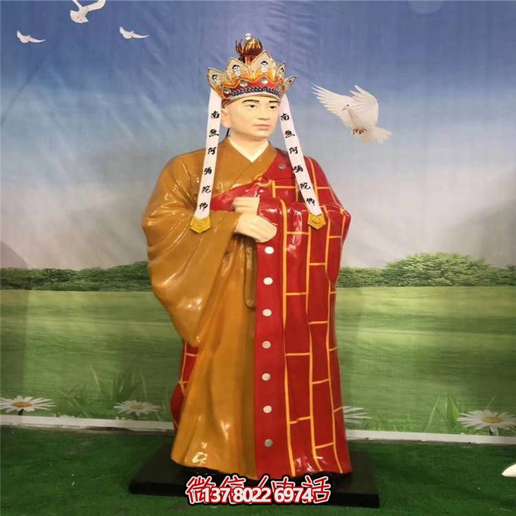 玻璃钢博鱼平台唐僧人物，给公园户外景观增色