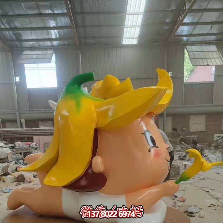 玻璃钢户外装饰摆件，精致美观、趣味卡通人物景观