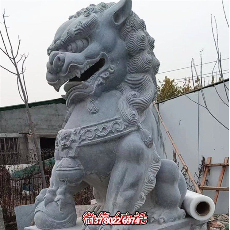 豪华庭院大型狮子博鱼平台，招财进宝，镇宅门口装饰