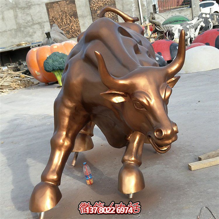 大型仿铜牛博鱼平台景观地标户外摆件