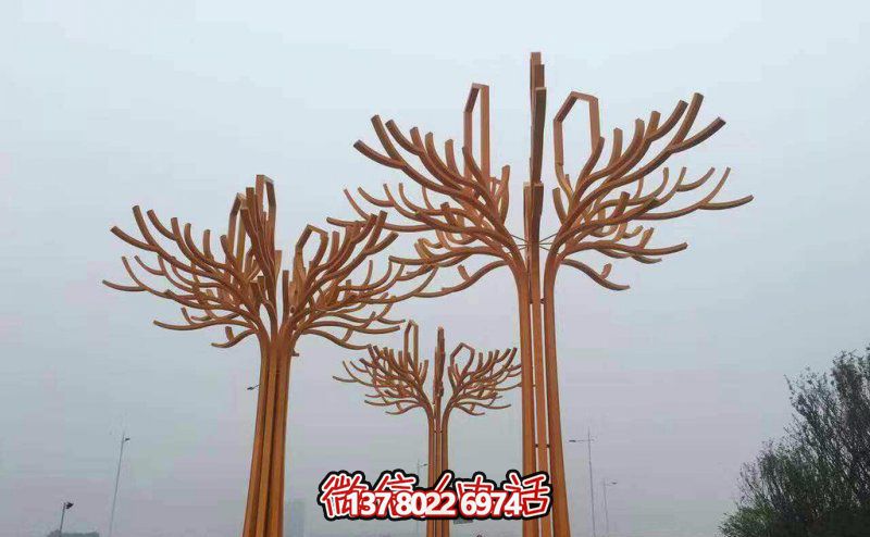 不锈钢景观博鱼平台，提升步行商业街抽象美感