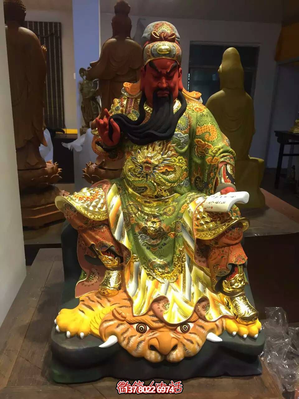 玻璃钢彩绘客厅家居看书关公博鱼平台