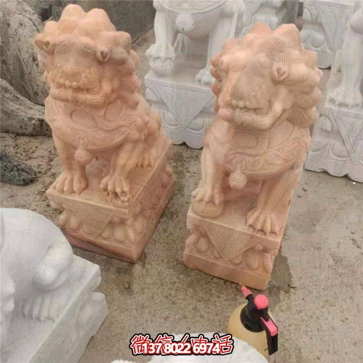 狮子博鱼平台，红晚霞染大理石庭院户外装饰