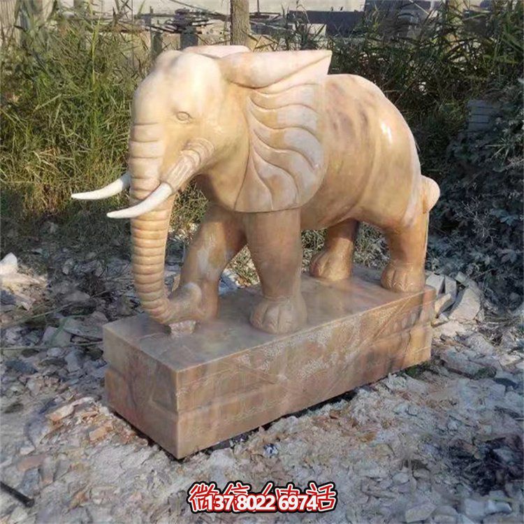 自然石材博鱼平台，吉祥大象守护家门