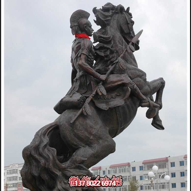 西方博鱼平台景观——美丽骑马的人物