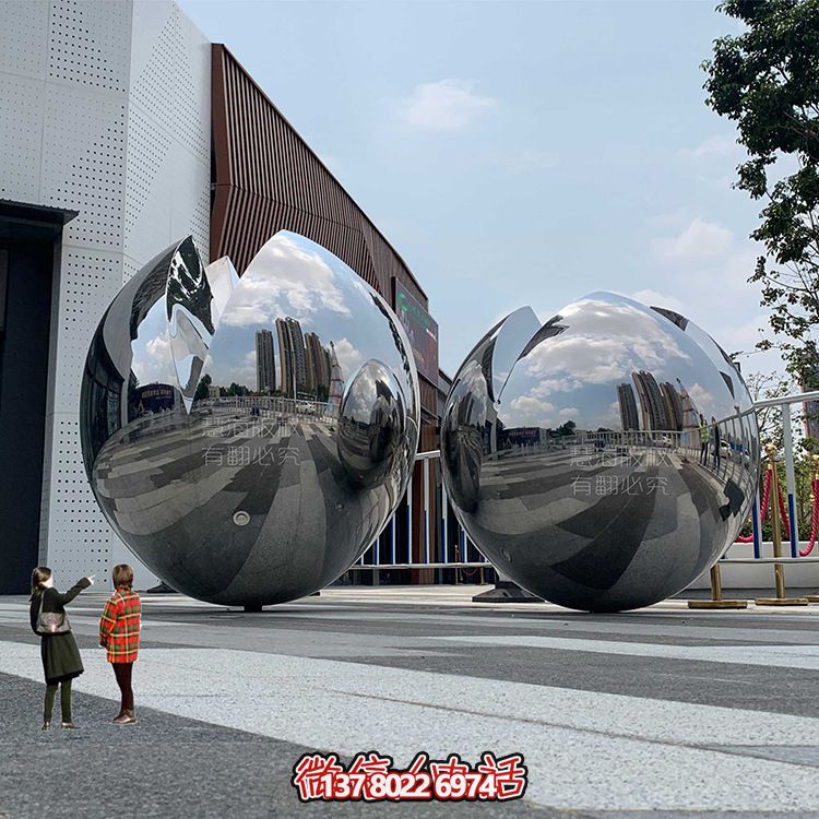 大型不锈钢镜面球体博鱼平台，为你的户外空间增添独特气息