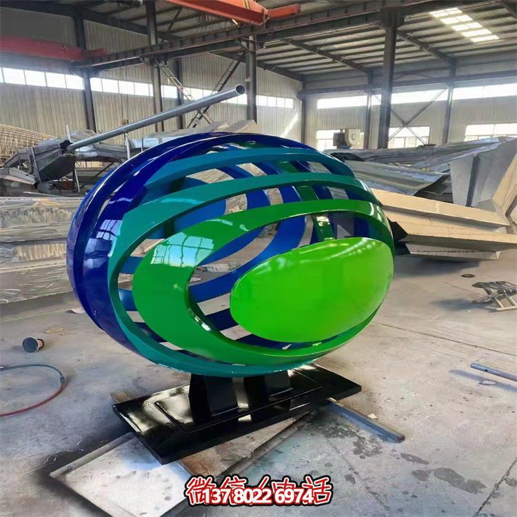 艺术级不锈钢彩绘镂空圆球博鱼平台