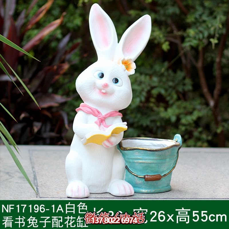玻璃钢兔子博鱼平台，为公园增色