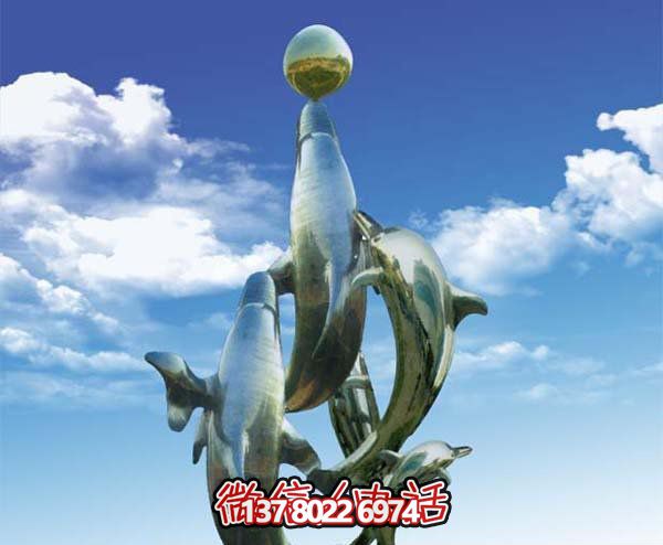 空中飞跃只玩球不锈钢海豚博鱼平台